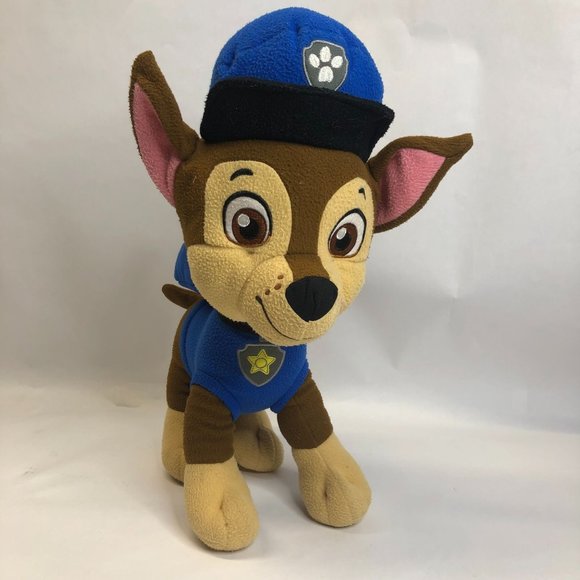 Nickelodeon Paw Patrol Chase Large 16” Plush Stuffed Animal Dog Spinmaster Ryder - Picture 1 of 11